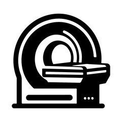 MRI machine silhouette vector icon illustration design