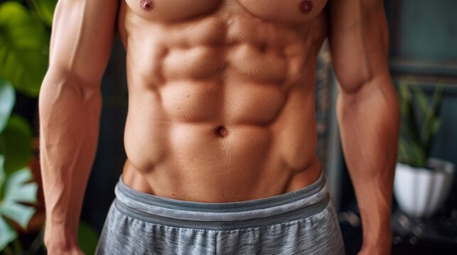 A man with a very toned body and a very defined stomach