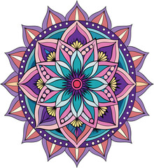 Mandala for Coloring Book Page. Oriental Mandala vector. Mandala Coloring book line art vector illustration. Vector abstract mandala pattern. vector file