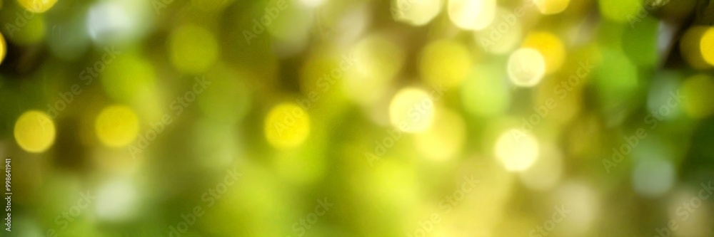 Aufkleber a blurred, bokeh-like effect with a mix of green and yellow colors, creating a soft, dreamy atmosphe