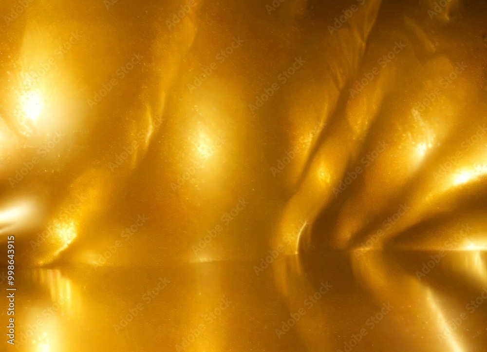 Fototapete a golden, abstract background with a reflective surface, creating a sense of depth and movement