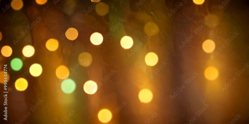 Poster a blurred background of colorful lights, creating a bokeh effect