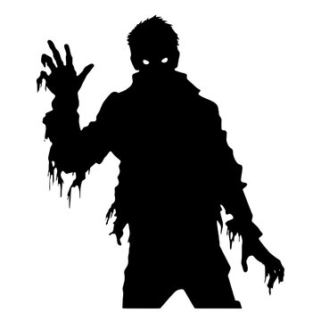 recommend clip art: Scary Zombie silhouette  Illustration