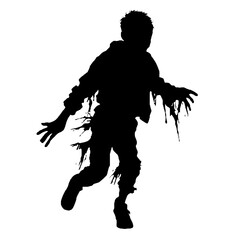 Scary Zombie silhouette  Illustration