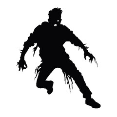 Scary Zombie silhouette  Illustration