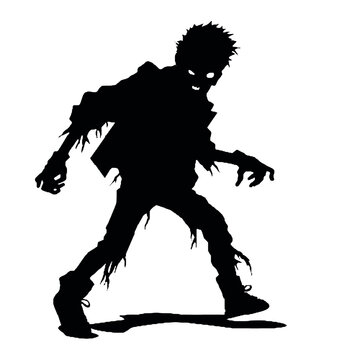 recommend clip art: Scary Zombie silhouette  Illustration