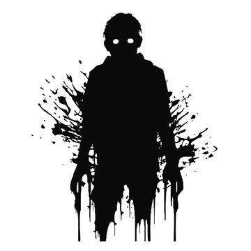 recommend clip art: Scary Zombie silhouette  Illustration