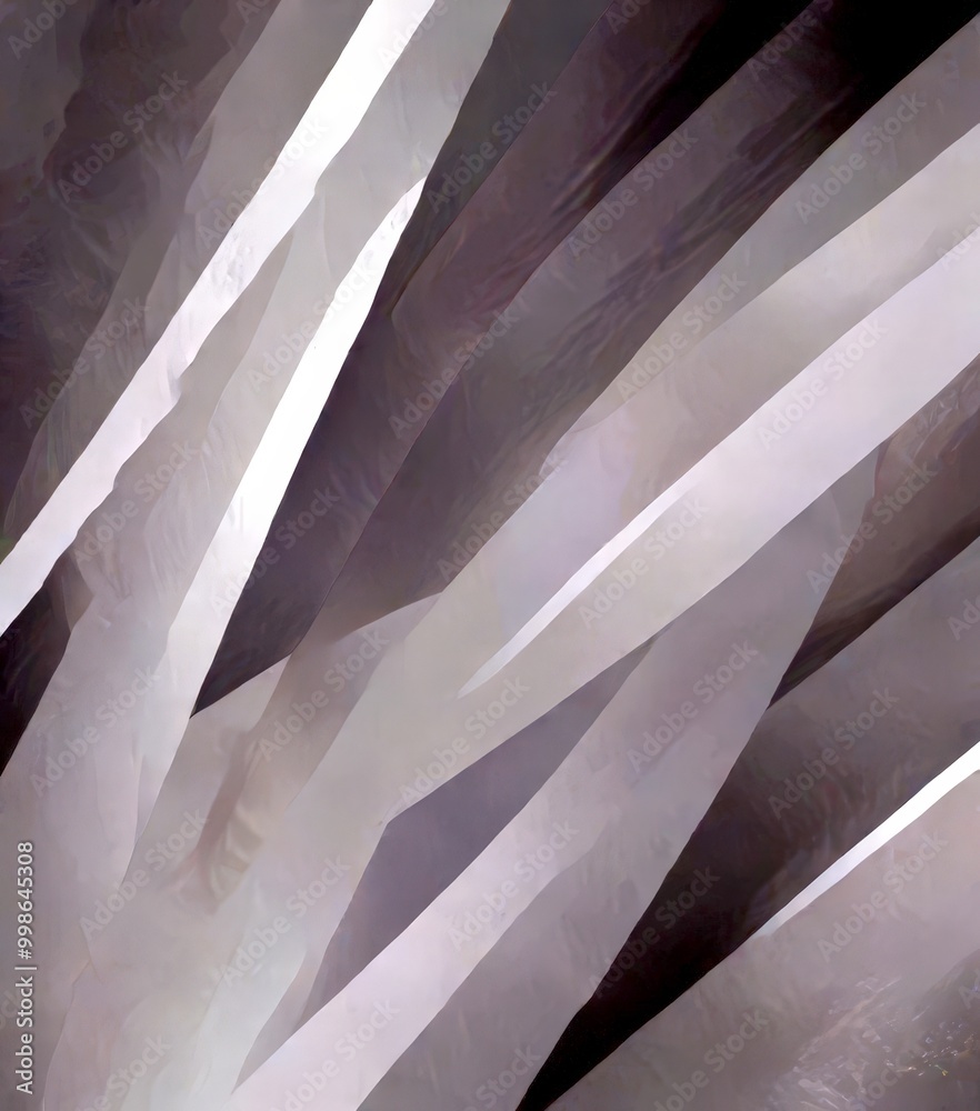Aufkleber a complex abstract pattern composed of intersecting lines and curves, creating a sense of depth and movement The predominant colors are gray and white, with occasional