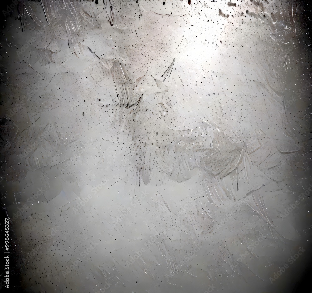 Poster a close-up view textured, gray surface with visible scratches and marks, creating a sense of depth and complexity