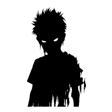 recommend clip art: Scary Zombie silhouette  Illustration