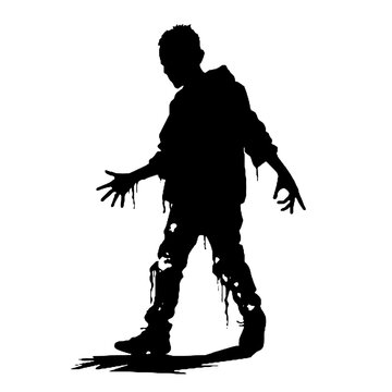 recommend clip art: Scary Zombie silhouette  Illustration