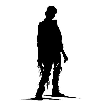 recommend clip art: Scary Zombie silhouette  Illustration