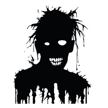 recommend clip art: Scary Zombie silhouette  Illustration