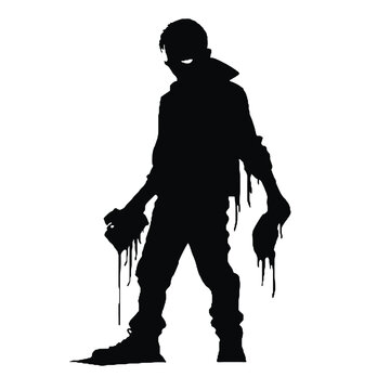 recommend clip art: Scary Zombie silhouette  Illustration