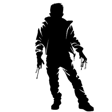 recommend clip art: Scary Zombie silhouette  Illustration