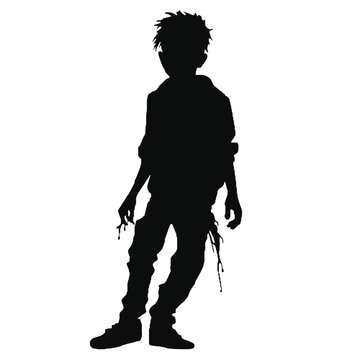 recommend clip art: Scary Zombie silhouette  Illustration