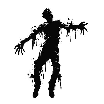 recommend clip art: Scary Zombie silhouette  Illustration
