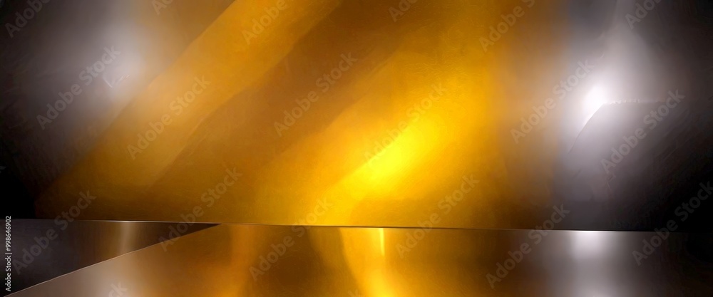 Poster a dark background with a gradient of warm colors, transitioning from black to gold and then to a deep red slightly tilted to the left, creating a dynamic composition