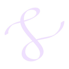 Fototapeta premium Cute pastel swirly ribbon illustration 