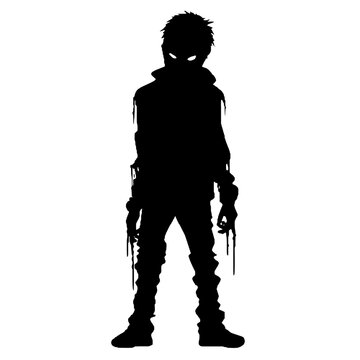 recommend clip art: Scary Zombie silhouette  Illustration