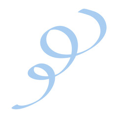 Cute pastel swirly ribbon illustration 