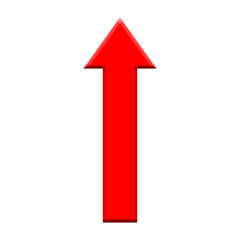 red arrow on transparent background