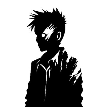recommend clip art: Scary Zombie silhouette  Illustration