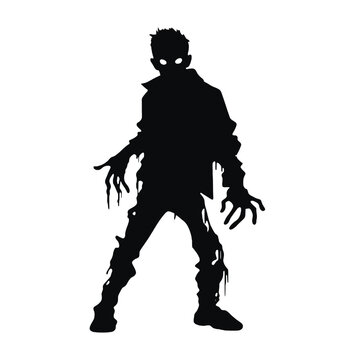 recommend clip art: Scary Zombie silhouette  Illustration