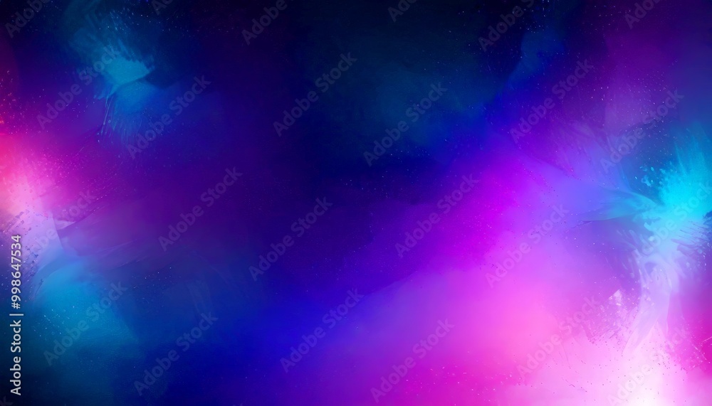 Poster a vibrant abstract background with a gradient of blue, purple, and pink hues, creating a sense of de