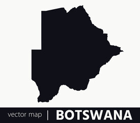 Obraz premium High Detailed Vector Map - Botswana