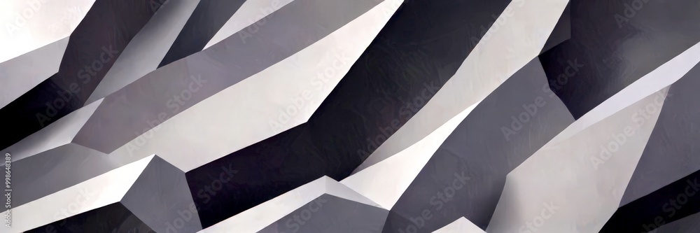 Aufkleber a geometric pattern composed of intersecting lines and rectangles in shades of gray and white, creating a visually striking abstract design