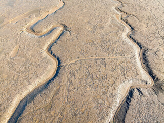 Beach texture background after low tide