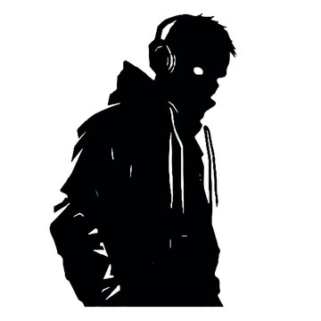 recommend clip art: Scary Zombie silhouette  Illustration