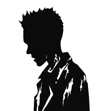 recommend clip art: Scary Zombie silhouette  Illustration