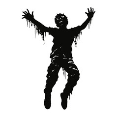 Scary Zombie silhouette  Illustration