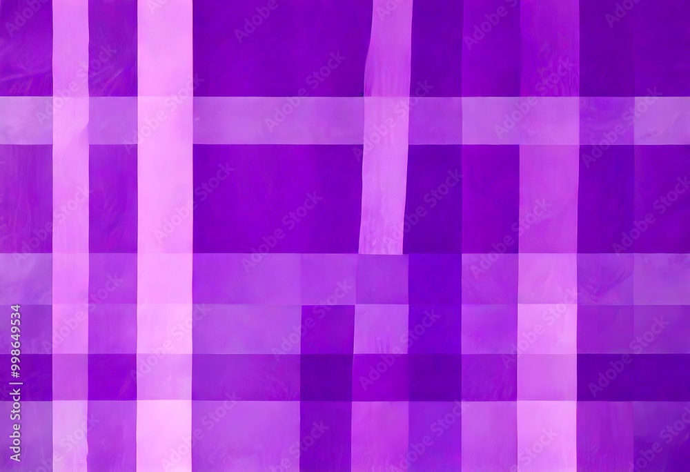 Poster a purple abstract pattern composed of overlapping rectangular shapes, creating a visually striking and dynamic composition