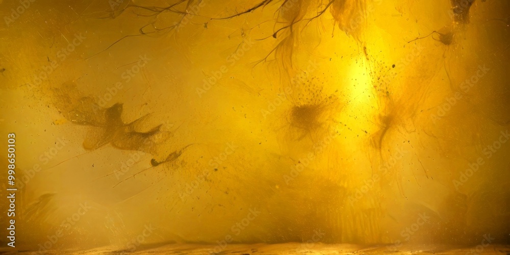 Poster a dense, intricate web of spider silk, with the silk strands appearing to be in various shades of ye