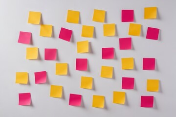 arafed image of a wall with many sticky notes on it