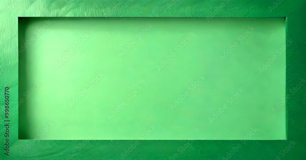 Poster a green rectangular frame with a blank space in the center