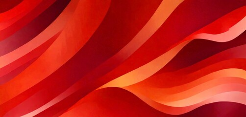Fototapeta premium a vibrant abstract composition of overlapping curved lines in shades of red and orange, creating a dynamic and visually striking pattern
