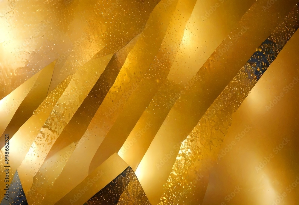 Poster a striking abstract composition of intersecting golden lines and shapes, creating a dynamic and visually captivating scene