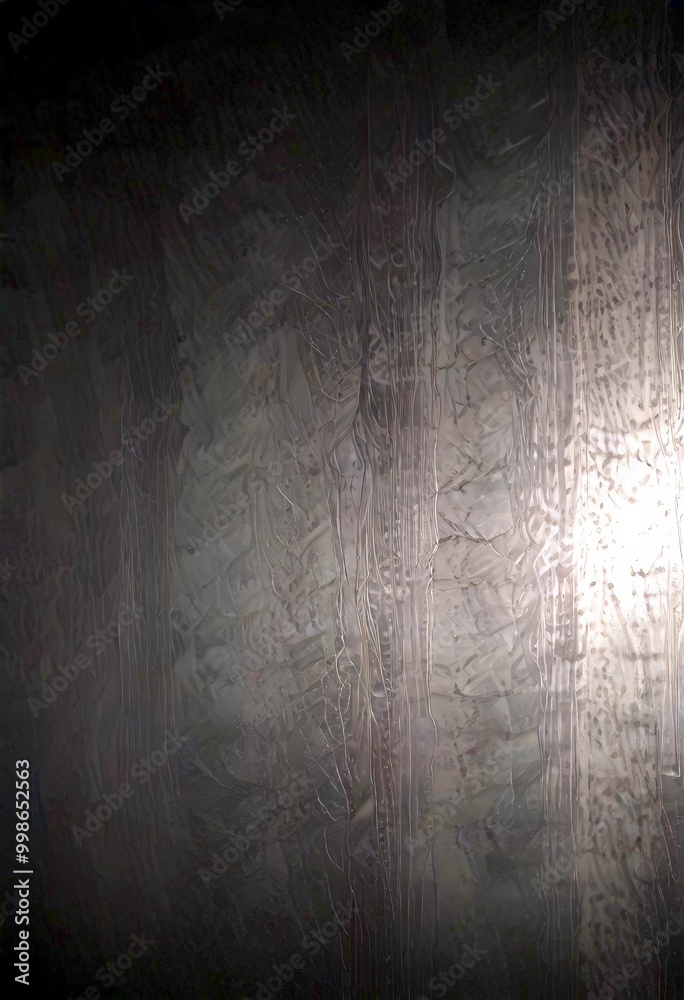 Poster a dark, textured surface with a faint, glowing light source on the right side, creating an atmospheric and mysterious mood