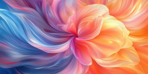 Swirling Vibrant Digital Art Background