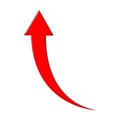 red arrow isolated on transparent background 