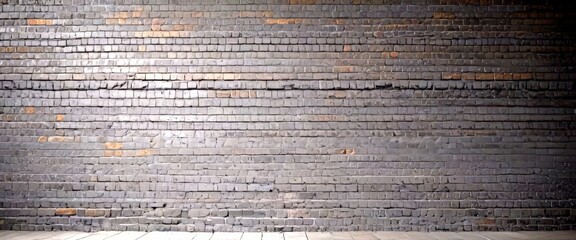 A dark, textured brick wall with a horizontal line running across it, creating a sense of depth and perspective