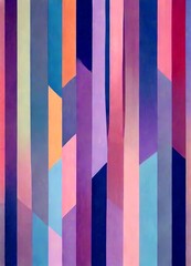Obraz premium an abstract composition featuring vertical stripes in various pastel colors, creating a visually striking pattern