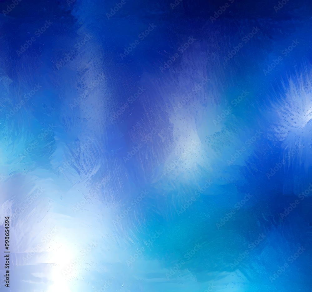 Poster a gradient background transitioning from a deep blue at the top to a lighter blue at the bottom, with a subtle white and blue gradient effect