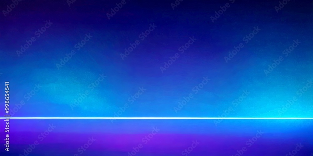 Aufkleber a gradient background transitioning from deep blue at the top to lighter blue at the bottom, with a white line running horizontally across the center