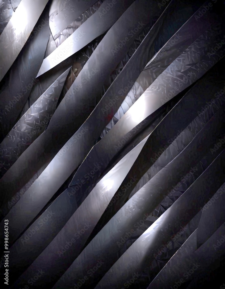 Aufkleber a dark, abstract pattern composed of intersecting diagonal lines and curved shapes, creating a sense of depth and movement
