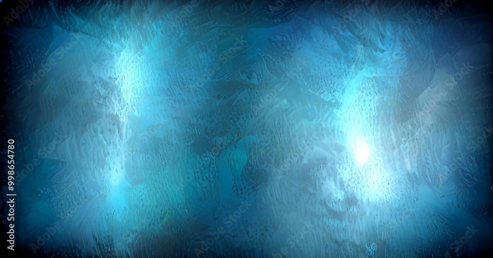 Poster a dark blue, textured background with a subtle gradient effect, creating a sense of depth and movement